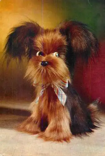 Postcard animals dog bowtie