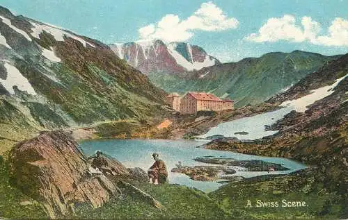 A Swiss scene picturesque natural landscape mountain lake scenery