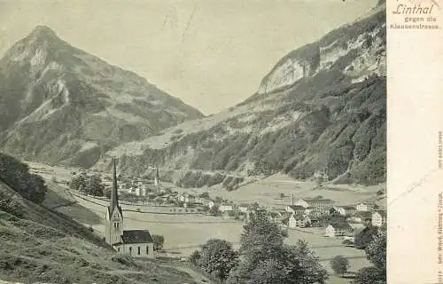 Switzerland Linthal gegen die Klausenstrasse general view