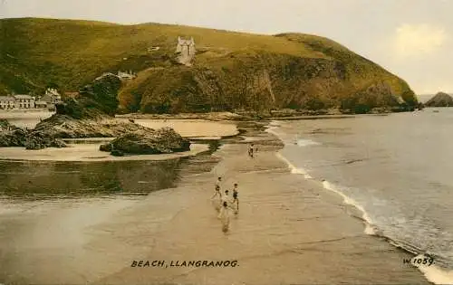 Wales Llangranog beach view