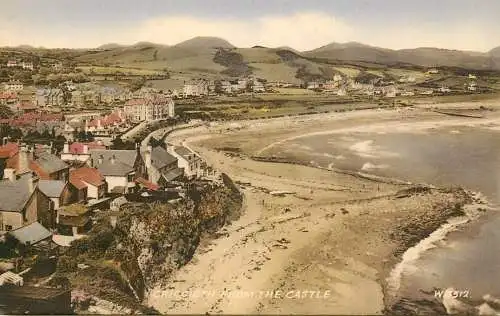 Wales Criccieth seaside view from the castle