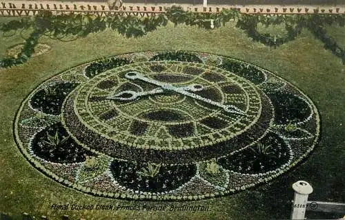 England Bridlington Floral Clock Princess Parade detail aspect
