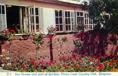 England Paignton Devon Coast Country Club Sun Lounge and gardens partial view