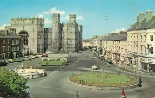 Wales Caernarvon castle square