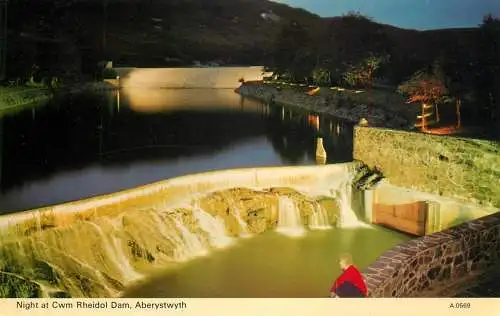 Wales Aberystwyth - Cwm Rheidol Dam nocturnal view