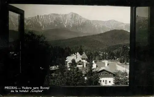 Romania Predeal vedere spre Bucegi de la hotelul "Cioplea"