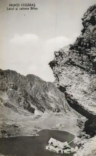 Romania Muntii Fagaras Lacul si Cabana Balea aspect aerian