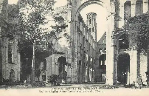 France Ancienne Abbaye de Jumieges Nef de l'Eglise Notre Dame
