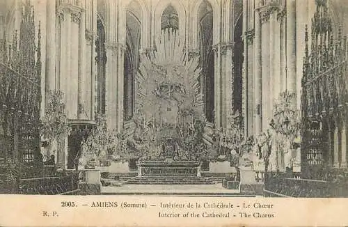 France Amiens (Somme) La Cathedrale vue interieure - Le Choeur