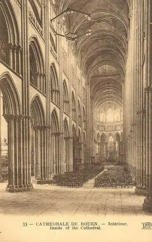 France Cathedrale de Rouen vue interieure