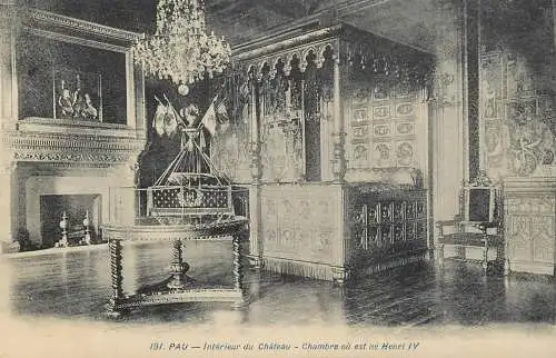 France Pau Interieur du Chateau Chambre de naissance de Henri IV
