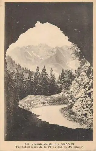 France Route du Col d'Aravis Tunnel et Rocs de la Tete