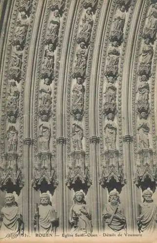 France Rouen Eglise Saint Ouen Details de Voussure