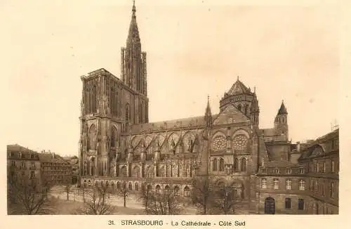 France Strasbourg La Cathedrale cote Sud