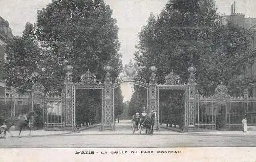 France Paris La Grille du Parc Monceau