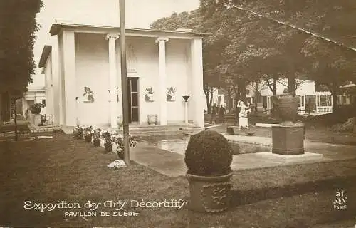 France Paris Exposition des Arts Decoratifs Pavillon de Suede 1925