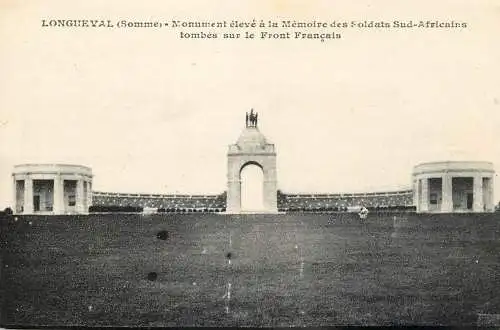 France Longueval (Somme) Monument des Soldats Sud-Africains tombes sur le Front Francais