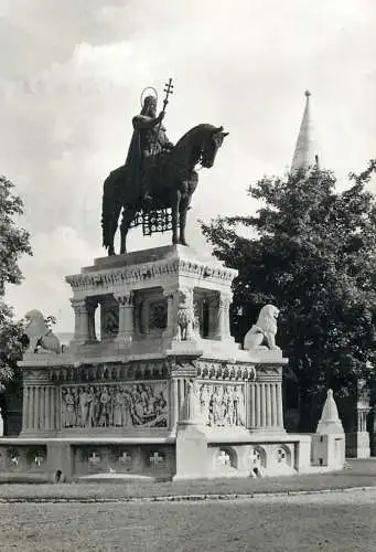 Hungary Budapest St Stephen's statue