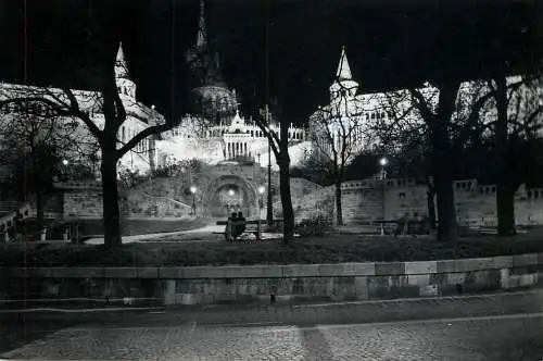 Hungary Budapest Fishermen's Bastion nocturnal view