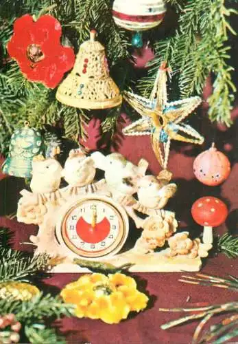 Postard holiday Christmas scene