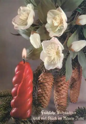 Postard holiday new year traditions candle