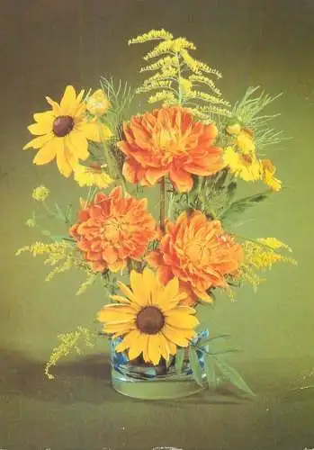 Postard holiday flower vase Alles Gute zum Geburtstag