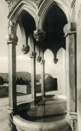 Hungary Visegrad Matyas palace Lion well