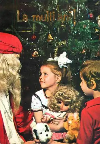 Postcard holiday Christmas scene 1974 Romania Gaspar