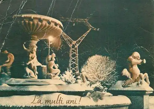 Postcard holiday New Year Christmas Romania