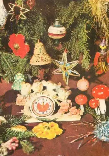 Postcard holiday New Year Christmas Romania