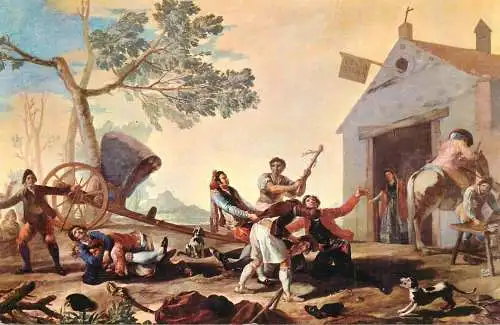 Postcard painting Prado Goya Rina en la venta nueva