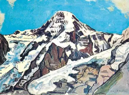 Stamp postcard motif from the special stamp series Europa CEPT 1975 the Monch
