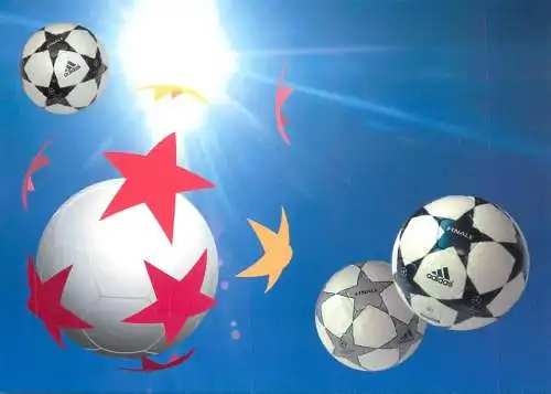Postcard sport soccer UEFA Starballs