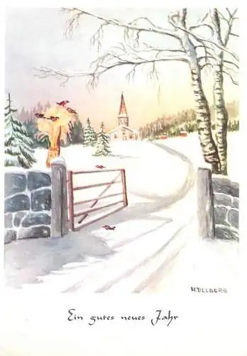 Postcard holiday ein gutes neues Jahr