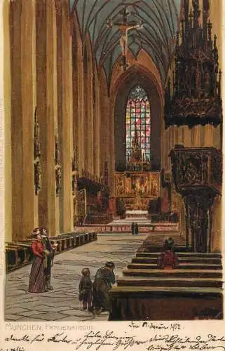 Germany Munchen Frauenkirche interior view
