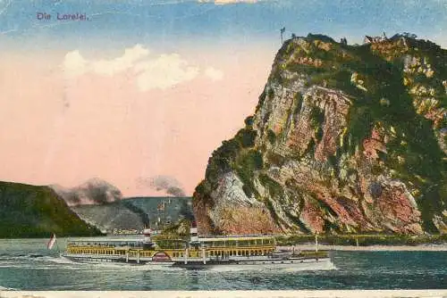 Germany Die Loreley sailing vessel on the Rhine