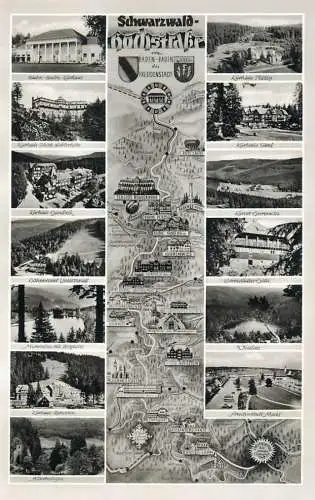 Germany Schwarzwald Hochstrasse vom Baden-Baden am Freundenstadt different sites and map