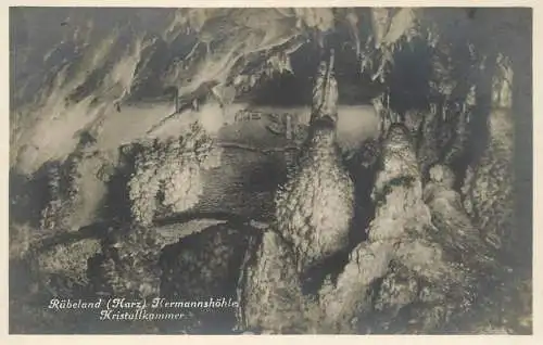 Germany Rubeland (Harz) Hermannshohle Kristallkammer cave detail view
