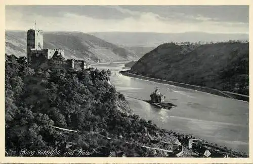Germany Burg Gutenfels u. die Pfalz zu Kaub/Rhein
