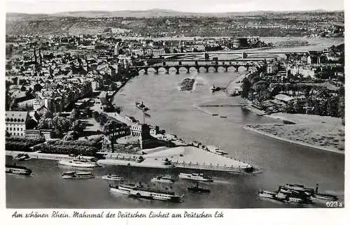 Germany Koblenz Balduinbrücke am Mosel & Deutsches Eck
