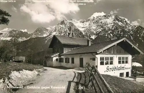 Germany Mittenwald Groblalm gegen Karwendel