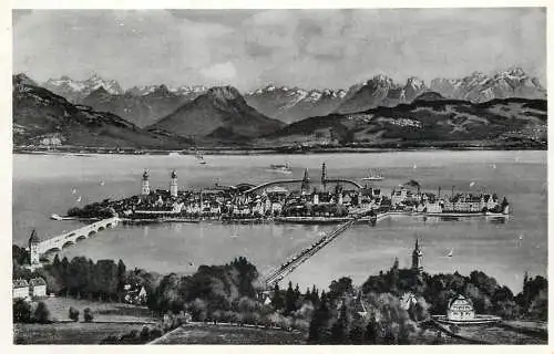 Germany Lindau Bodensee panoramic view
