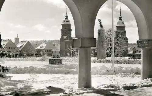 Germany Freudenstadt/Schwarzwald durchblick vom Stadthaus auf Marktplatz