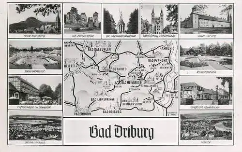 Germany Bad Driburg different sites and map area