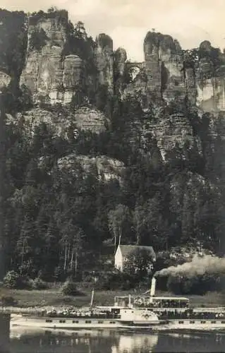 Germany Sachs Scheweiz Rathen Blick auf die Bastei