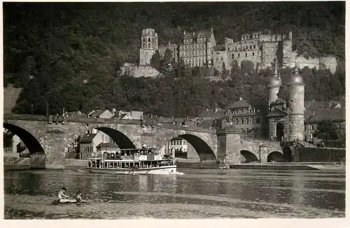 Germany Heidelberg Neckarbrucke und Schloss