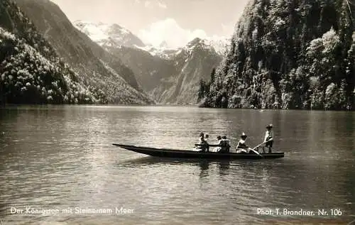 Germany Der Konigsee mit Steinernem Meer rowing boat types and scenes