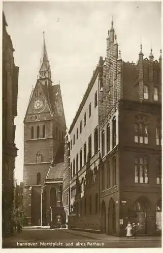 Germany Hannover Marktplatz und altes Rathaus
