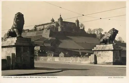 Germany Wurzburg Ludwigsbrucke mit Feste Marienberg