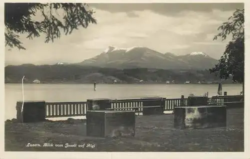 Switzerland Blick vom Inseli auf Rigi